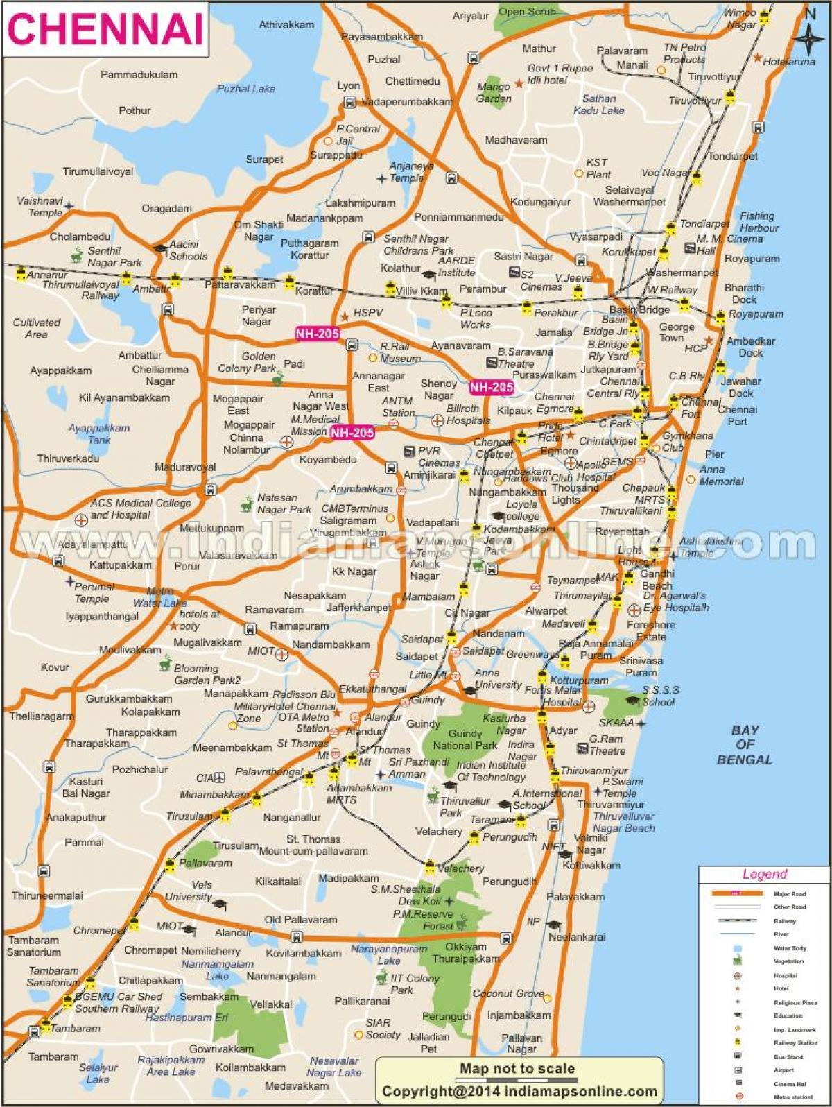 Chennai cidade chea mapa