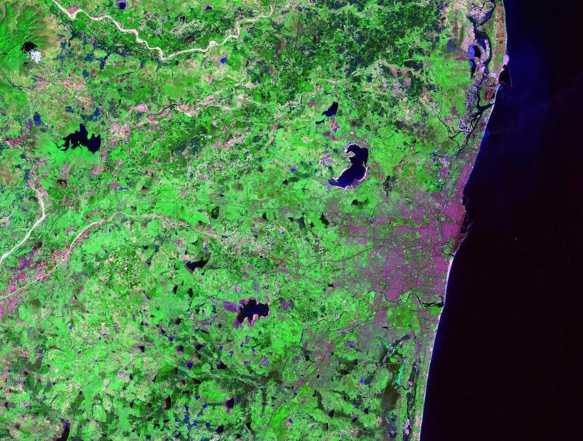 mapa de satélite Chennai