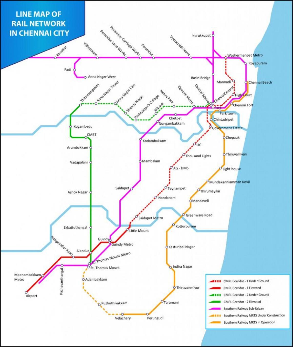 MRTS Chennai mapa