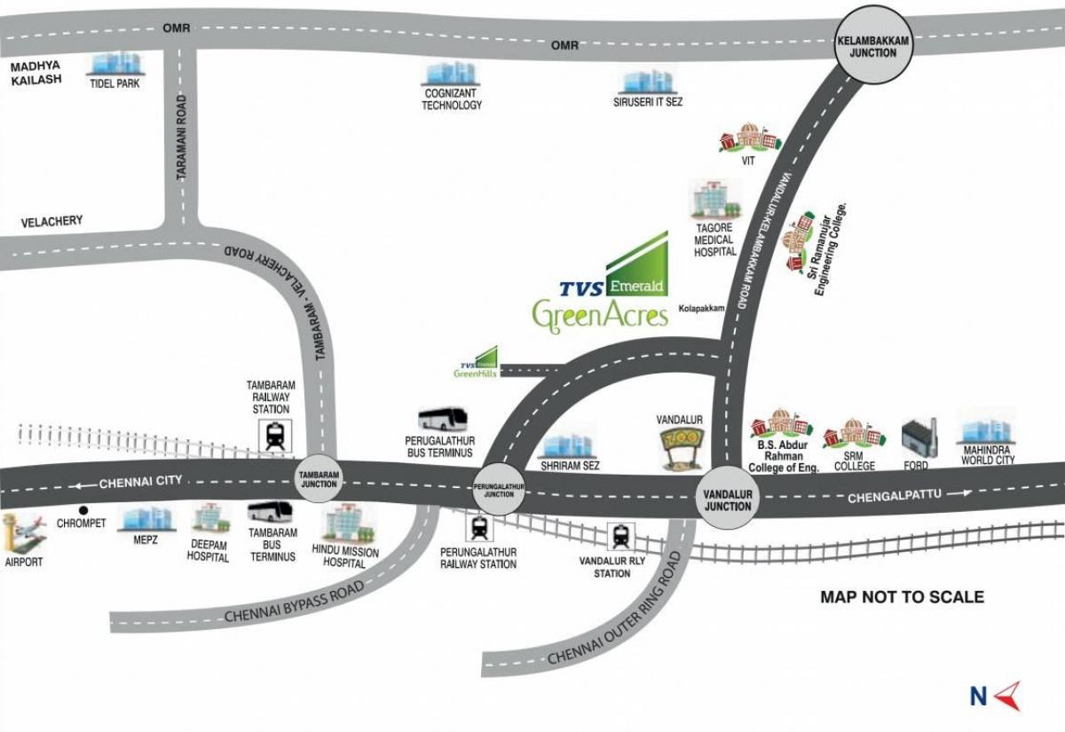 mapa de Chennai Perungalathur