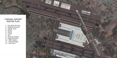 Mapa de Chennai aeroporto