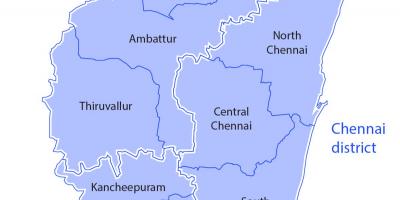 Chennai límite mapa