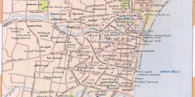 Mapa da ruta de Chennai
