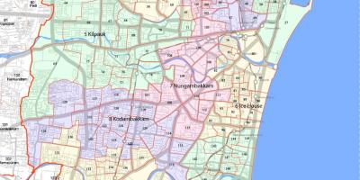 Maior Chennai corporación mapa