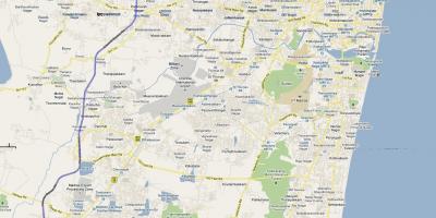 Mapa da ruta Chennai