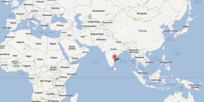 Chennai no mapa do mundo