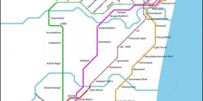 MRTS Chennai mapa