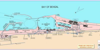 Mapa de Chennai porto