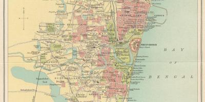 Mapa antigo de Chennai