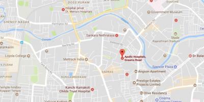 Apolo hospital Chennai Greams estrada mapa