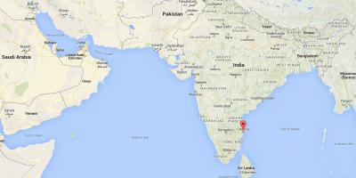 Madras, na india mapa